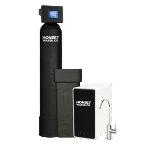 Whole-house filtration and softening tanks for the city water standard
